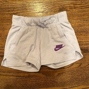 Nike light purple kids girls sweatshorts